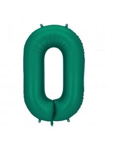 Balão Número 0 Verde Escuro